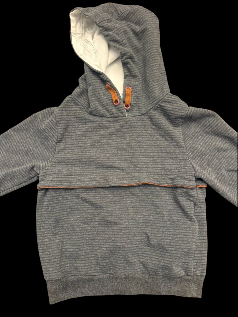 Tommy Bahama Gray Striped Hooded Pullover 2T